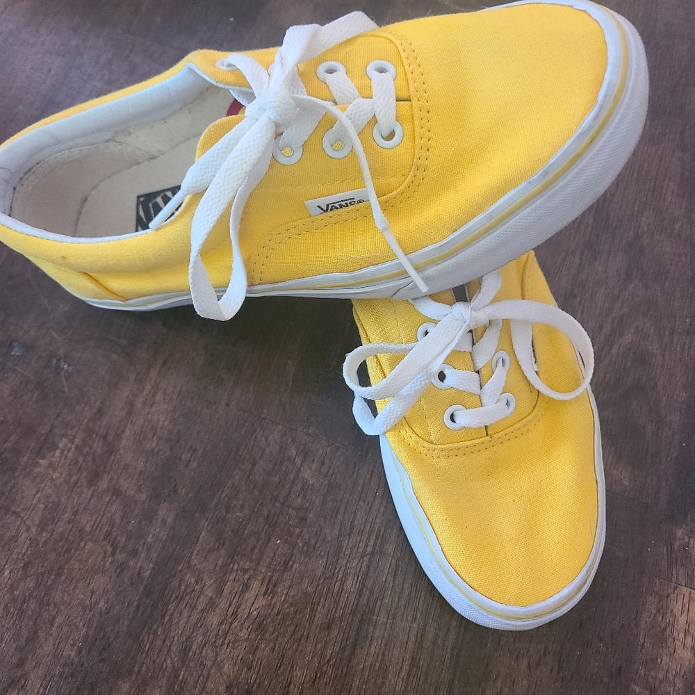 Vans Yellow Custom Design Vintage. Size Women's 6.5